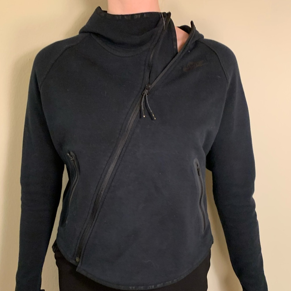 Nike asymmetrical zip up hoodie